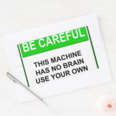 Sticker Rectangulaire Symbole d'avertissement de maintenance amusant (Enveloppe)