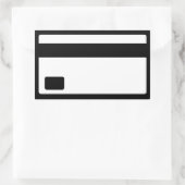Sticker Rectangulaire Symbole de carte de crédit (Sac)