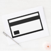 Sticker Rectangulaire Symbole de carte de crédit (Enveloppe)
