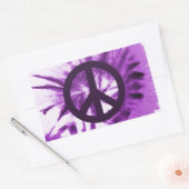 Sticker Rectangulaire Symbole de Cravate-teinture pourpre avec la paix (Enveloppe)