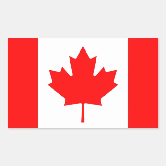 Sticker Rectangulaire Symbole de feuille d'érable (Devant)