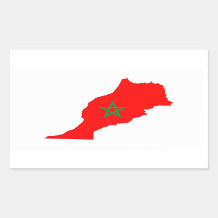Sticker Rectangulaire symbole de forme de carte de drapeau de pays du