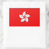 Sticker Rectangulaire Symbole de Hong Kong White Orchid (Sac)