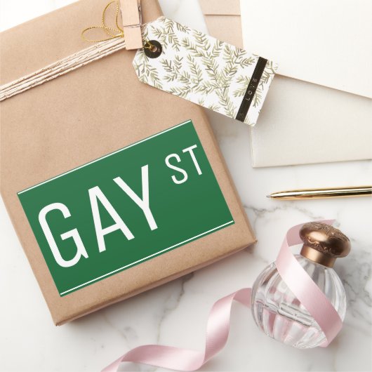 Sticker Rectangulaire Symbole de la Fierté Gay Street de Whimsical Parti (Cadeaux)