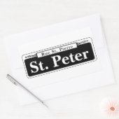 Sticker Rectangulaire Symbole de la rue Saint-Pierre de la Nouvelle-Orlé (Enveloppe)