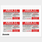 Sticker Rectangulaire Symbole de la zone 51 (Feuille)