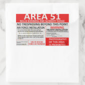 Sticker Rectangulaire Symbole de la zone 51 (Sac)