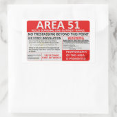 Sticker Rectangulaire Symbole de la zone 51 (Sac)