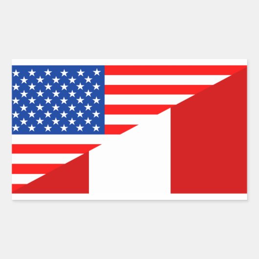 Sticker Rectangulaire symbole de l'amérique du semi-drapeau du pays usa  (Devant)