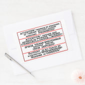 Sticker Rectangulaire Symbole de mission Memorabilia (Enveloppe)