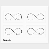 Sticker Rectangulaire Symbole de musique infini (Feuille)
