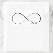 Sticker Rectangulaire Symbole de musique infini (Sac)