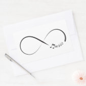 Sticker Rectangulaire Symbole de musique infini (Enveloppe)