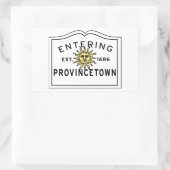 Sticker Rectangulaire Symbole de Provincetown Massachusetts (Sac)