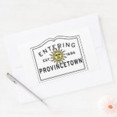 Sticker Rectangulaire Symbole de Provincetown Massachusetts (Enveloppe)