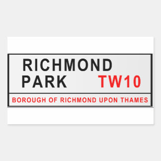 Sticker Rectangulaire Symbole de Richmond Park London Street