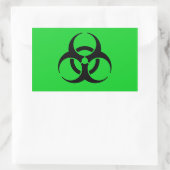 Sticker Rectangulaire Symbole de risque biologique (Sac)