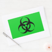 Sticker Rectangulaire Symbole de risque biologique (Enveloppe)