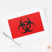 Sticker Rectangulaire Symbole de risque biologique (Enveloppe)