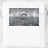 Sticker Rectangulaire Symbole de zodiaque de Balance dans le style en (Sac)