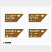 Sticker Rectangulaire Symbole des grottes de Carlsbad (Feuille)