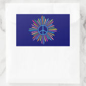 Sticker Rectangulaire Symbole des signes de paix (Sac)