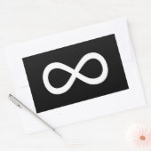 Sticker Rectangulaire Symbole d'infini blanc (Enveloppe)