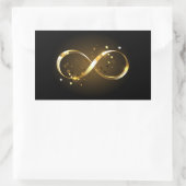Sticker Rectangulaire Symbole d'infini doré (Sac)