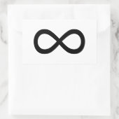 Sticker Rectangulaire Symbole d'infini noir (Sac)
