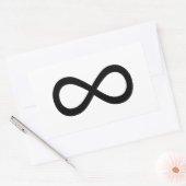 Sticker Rectangulaire Symbole d'infini noir (Enveloppe)