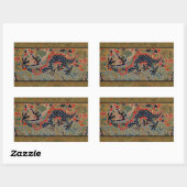 Sticker Rectangulaire Symbole dragon chinois Antique asiatique (Feuille)