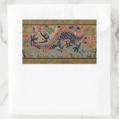 Sticker Rectangulaire Symbole dragon chinois Antique asiatique (Sac)