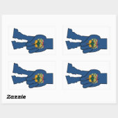 Sticker Rectangulaire SYMBOLE Drapeau du Vermont (Feuille)