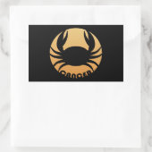 Sticker Rectangulaire Symbole du cancer du zodiaque (Sac)