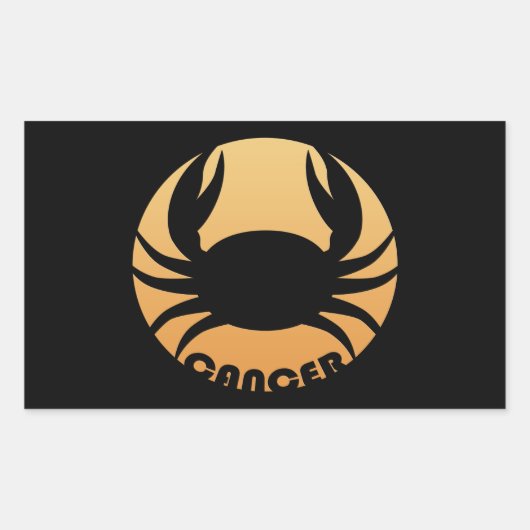 Sticker Rectangulaire Symbole du cancer du zodiaque (Devant)