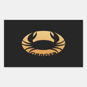 Sticker Rectangulaire Symbole du cancer du zodiaque