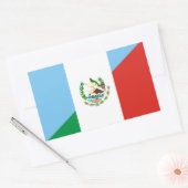 Sticker Rectangulaire symbole du demi-drapeau guatemala mexique (Enveloppe)