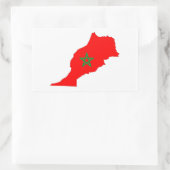 Sticker Rectangulaire symbole du drapeau du pays du maroc (Sac)