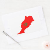 Sticker Rectangulaire symbole du drapeau du pays du maroc (Enveloppe)