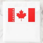 Sticker Rectangulaire symbole du pays du canada nom (Sac)