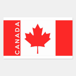 Sticker Rectangulaire symbole du pays du canada nom