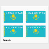Sticker Rectangulaire symbole du pays du kazakhstan (Feuille)