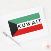 Sticker Rectangulaire symbole du pays koweïtien nom (Enveloppe)