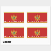 Sticker Rectangulaire symbole du pays monténégro (Feuille)