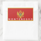Sticker Rectangulaire symbole du pays monténégro (Sac)