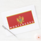 Sticker Rectangulaire symbole du pays monténégro (Enveloppe)