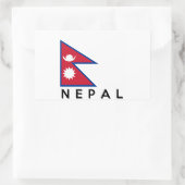Sticker Rectangulaire symbole du pays népal nom du symbole (Sac)