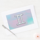Sticker Rectangulaire Symbole Gemini de style perle (Enveloppe)