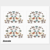 Sticker Rectangulaire SYMBOLE Hex Amish néerlandais Pennsylvanie Bird Am (Feuille)