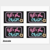 Sticker Rectangulaire Symbole néon lumineux (Feuille)